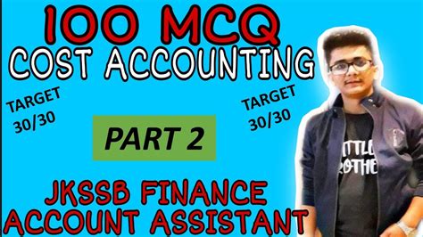 MCQ ON COST ACCOUNTING PART 2 JKSSB FINANCE ACCOUNT ASSISTANT EXAM