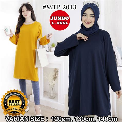 Jual Tunik Jumbo Wanita Polos Ld Ld Ld Tunik Terlaris