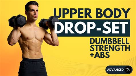 40 Min Upper Body Drop Set Dumbbell Workout Chest Back Shoulder Biceps Triceps Abs Youtube