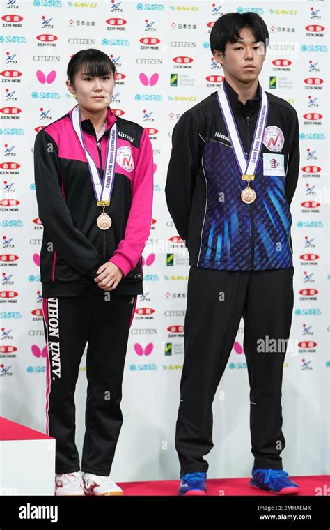 Tokyo Japan 26th Jan 2023 Akihiro Ito Natsuko Hagii Table Tennis