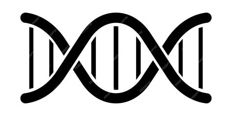 Vecteur Dicône Dadn Symbole Adn Icône De Gène Noir Hélice