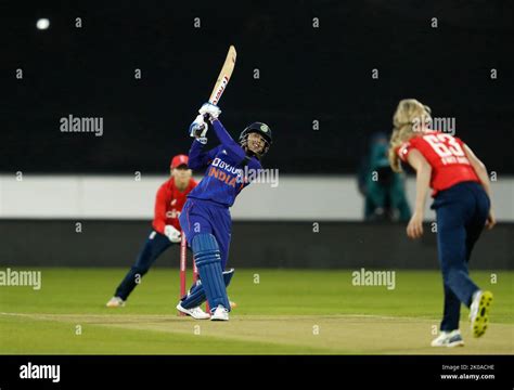 India's Smriti Mandhana batting during the First T20 International at ...