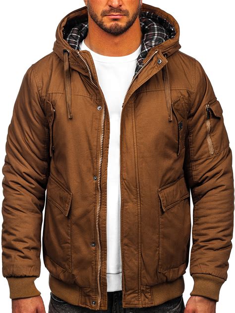 Chaqueta gruesa de invierno de algodón para hombre camel Bolf 1890 CAMEL