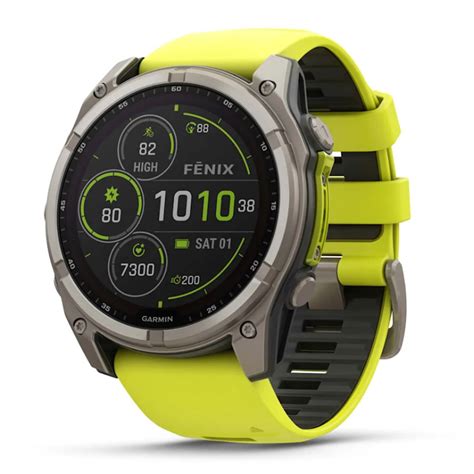 Buy Garmin Fenix Mm Solar Sapphire Titanium With An Yellow