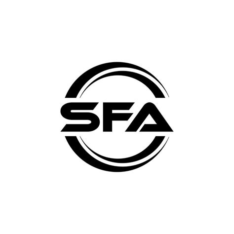 SFA letter logo design in illustration. Vector logo, calligraphy ...