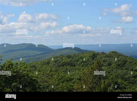 The View From The Summit Of Mount Holyoke In Hadley Massachusetts Along