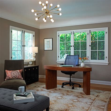 Office Eclectic Traditional Los Feliz Transitional Home Office