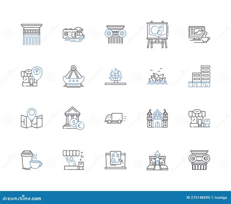 Retail Industry Outline Icons Collection Retail Trading