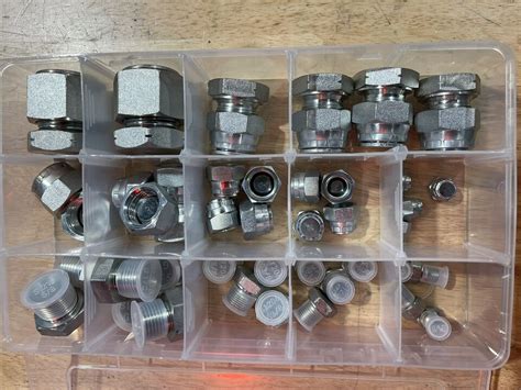 48 Pcs BSPP Cap Plug Assortment Hydraulic Adapter Fitting Kit Set EBay