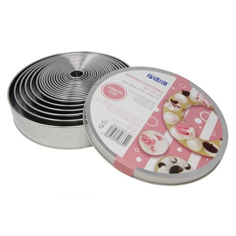 Pme Set Of Round Stainless Steel Cutters Wholesale Cake Supplies