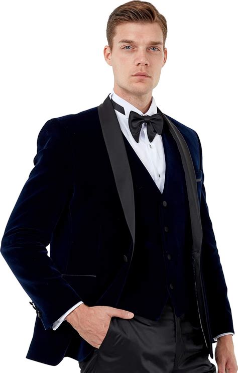 Jack Martin Midnight Blue Velvet Dinner Jacket Waistcoat Tuxedo