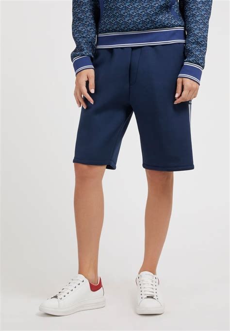 Guess Mit Seitenstreifen Short Blau Bleu Zalando Be