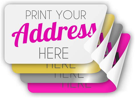 260 Printed Address Labels Stickers Personalised 38mm X 21mm White Gold