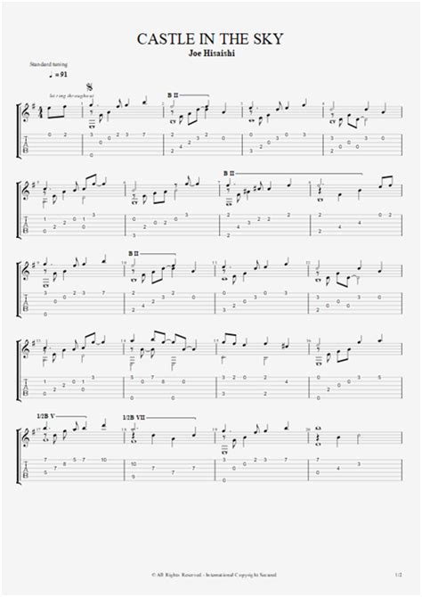 Castle In The Sky Tab By Joe Hisaishi Guitar Pro Solo Guitar