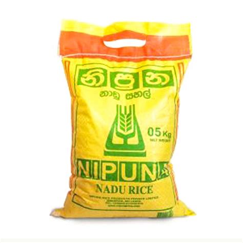 Nipuna White Nadu Rice 5Kg | Glomark.lk