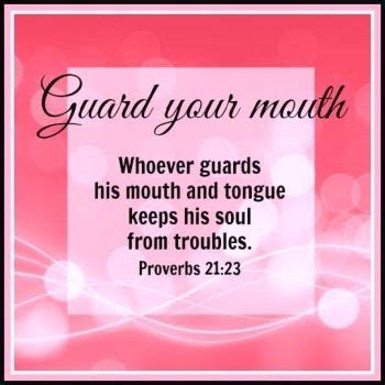 Proverbs Whoso Keepeth His Mouth And His Tongue Keepeth His Soul