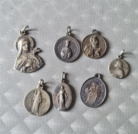 Ancien Lot De M Daille Religieuse En Argent A Voir Eur Picclick Fr