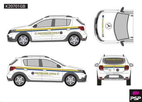 Kit Adesivi Protezione Civile Per Livrea Completa Veicoli Citycar