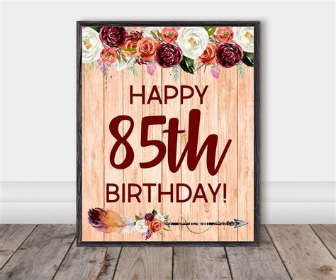 Happy 85th Birthday Banner | Etsy