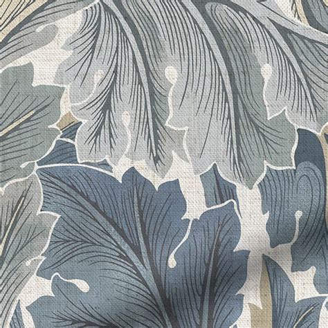 William Morris Acanthus Vintage Blue Roman Blind