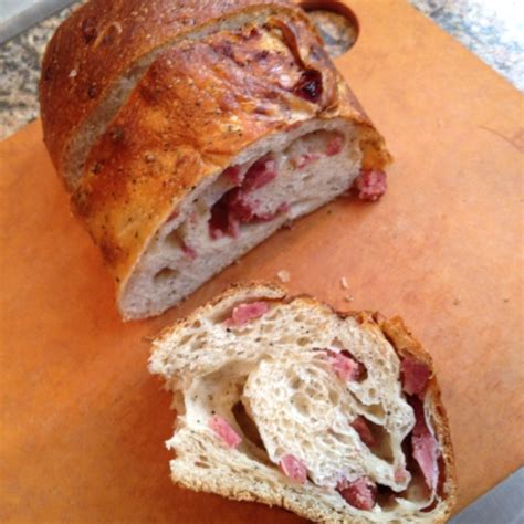 Italian Lard Bread With Salami I Can Only Get In Brooklyn Lard Bread Recipe Recipes Cooking