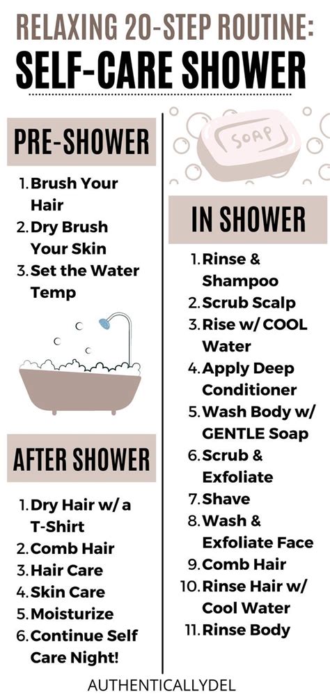 Step Self Care Shower Routine Shower Routine Shower Skin Care