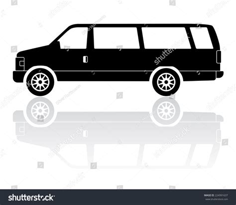 Extended Van Silhouette Vector Icon Stock Vector (Royalty Free ...