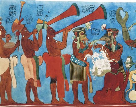 Beautiful Reconstruction Drawings Of The Murals Of Bonampak Mayan Art