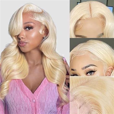 Amazon 613 Blonde Lace Front Wig Human Hair 22 Inch13x4 HD Lace Frontal Wig For Women
