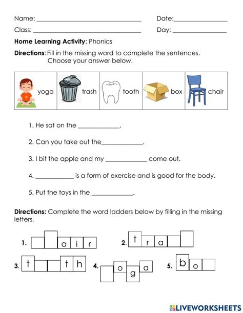 Phonics Online Exercise For Preschool Live Worksheets