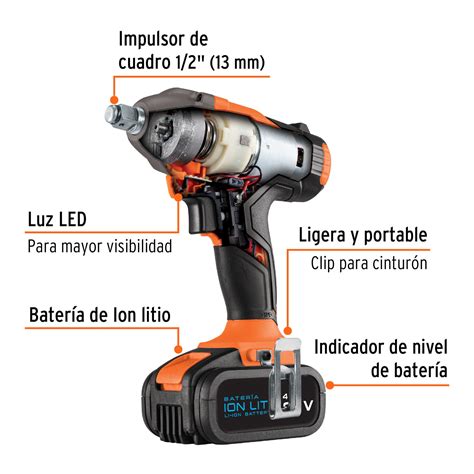 Ficha Tecnica Llave Impacto Inal 1 2 20V 1 Bat 4Ah 1 Carg PRO