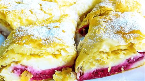 Easy Homemade Raspberry Vanilla Strudel Recipe How To Make Strudel