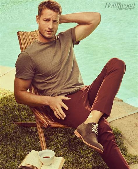 Justin Hartley Relaxing By The Pool