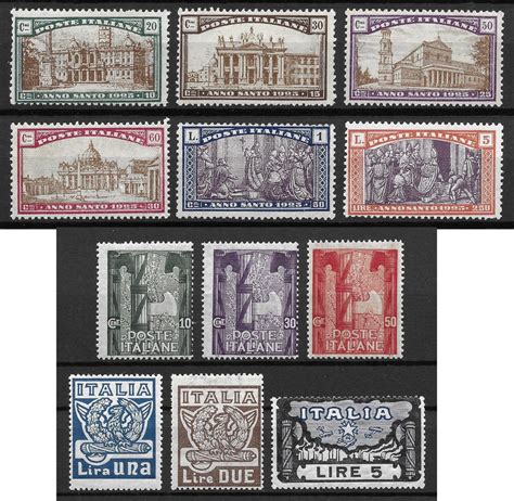 Italy Kingdom 1923 1924 2 Complete Sets With Intact Rubber Catawiki