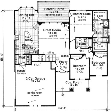 One Story Craftsman Home Plan 14566RK Architectural Designs House