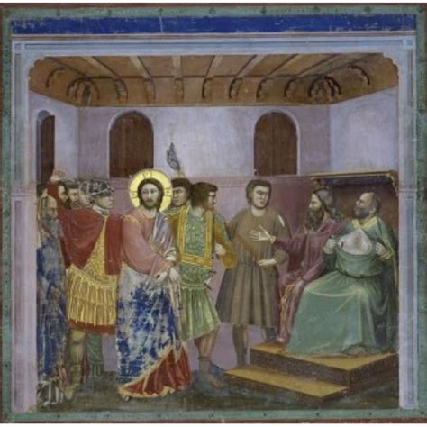 Jesus Before Caiaphas Giotto Di Bondone C 1266 1337 Florentine Fresco