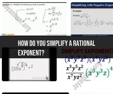 Simplifying Rational Exponents Techniques And Examples