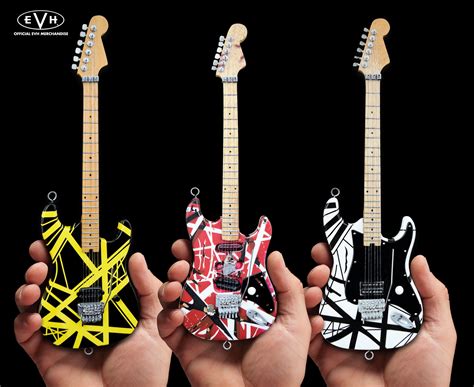 Eddie Van Halen Set Of 3 Mini Guitar Model Replica Official Evh Gear