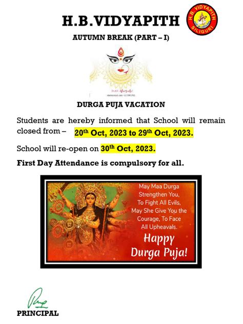 Durga Puja Notice Pdf