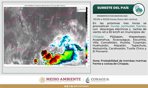 CONAGUA Clima on Twitter En las próximas tres horas se pronostican