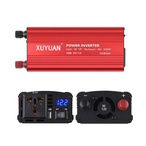 1300W Inverter DC to AC Car Inverter LED Display Modified Sine Wave Car Power Inverter Truck ...