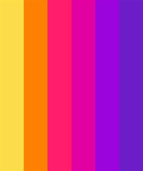 Yellow Orange Pink Purple Gradient Color Palette Color Palette Pink Color Palette Yellow