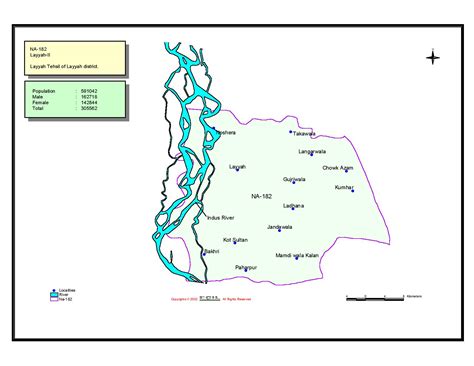 NA 182 Layyah II National Assembly Constituency Electoral Area Map ...