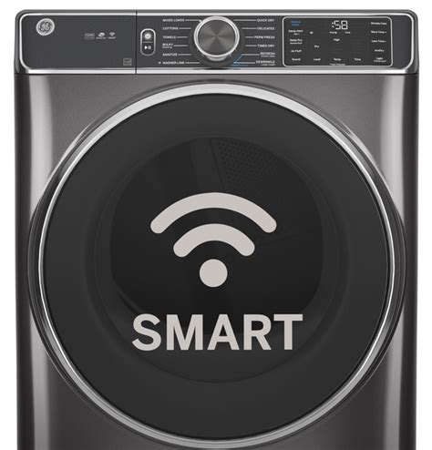 Ge® Energy Star® 78 Cu Ft Capacity Smart Front Load Gas Dryer With Steam And Sanitize Cycle