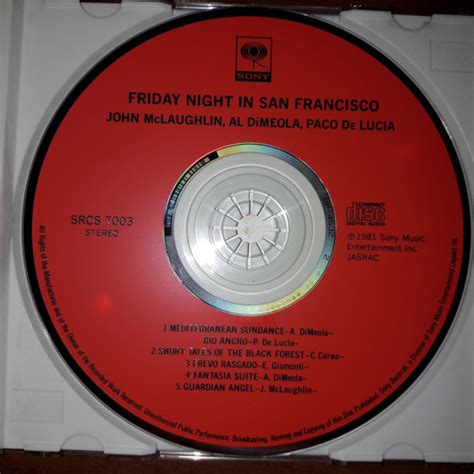 Friday Night In San Francisco By John Mclaughlin Al Di Meola Paco