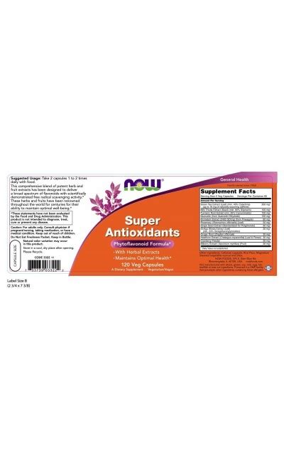 Super Antioxidants 120 Veg Capsules Now