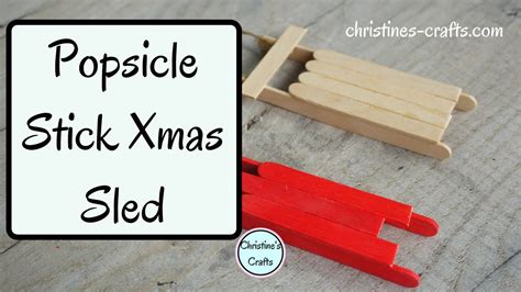 HOW TO MAKE A POPSICLE STICK CHRISTMAS SLED ORNAMENT Easy Craft