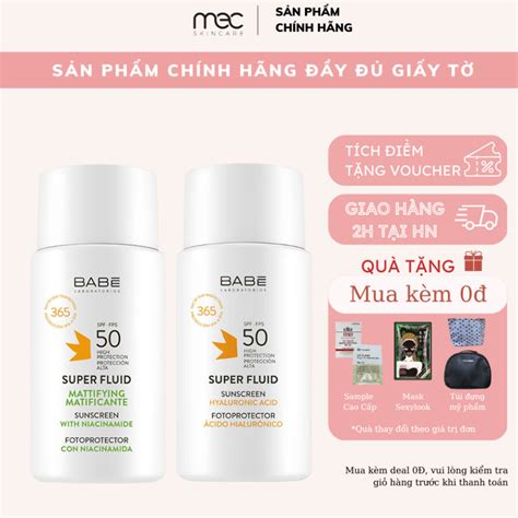 Kem Ch Ng N Ng Babe Super Fluid Mattifying Babe Super Fluid Sunscreen