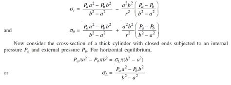 Thick Cylinder Lame S Equation Engineering Applications