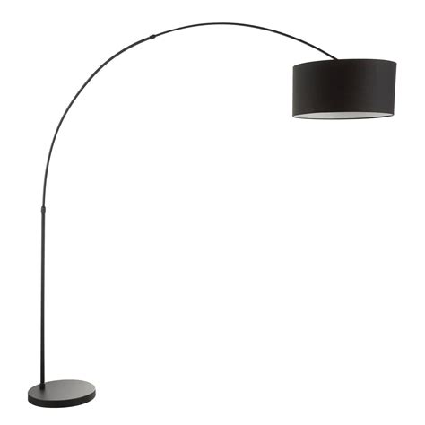 Salon Contemporary Floor Lamp W Black Base And Black Shade Lumisource